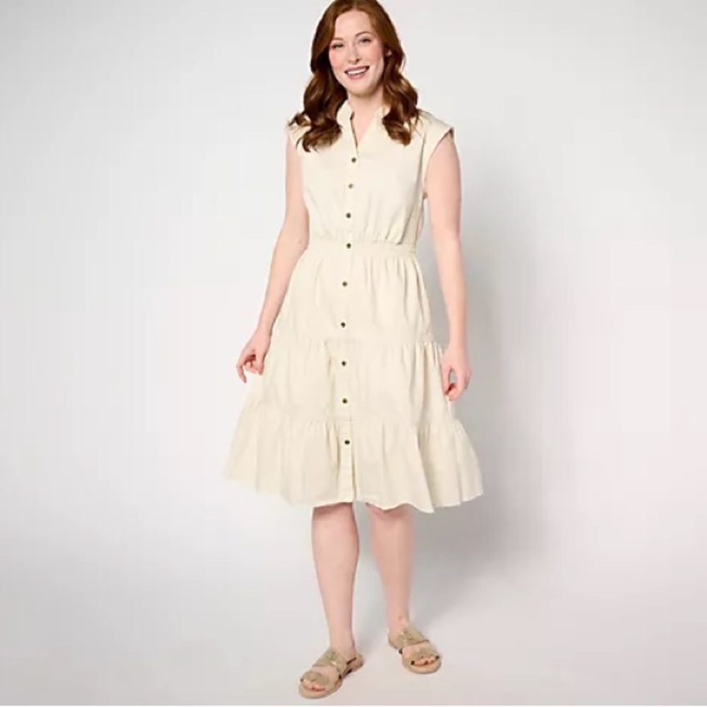 Canyon Retreat Smocked Waist Denim Dress